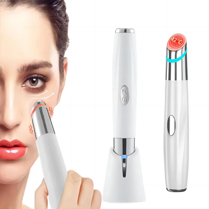 5 In 1 Eye Beauty Device Facial Massager Led Red Light Therapy Wand|Relax Eye Dark Circles, Eye Bags, Puffiness Skincare Tool